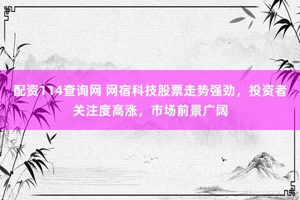 配资114查询网 网宿科技股票走势强劲，投资者关注度高涨，市场前景广阔
