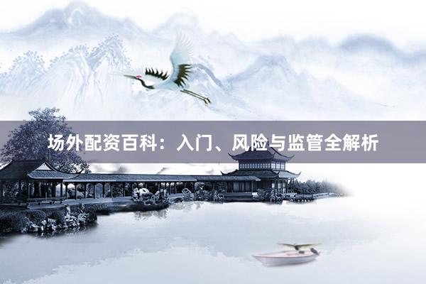 场外配资百科：入门、风险与监管全解析