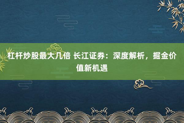 杠杆炒股最大几倍 长江证券：深度解析，掘金价值新机遇