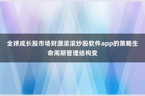 全球成长股市场财源滚滚炒股软件app的策略生命周期管理结构变